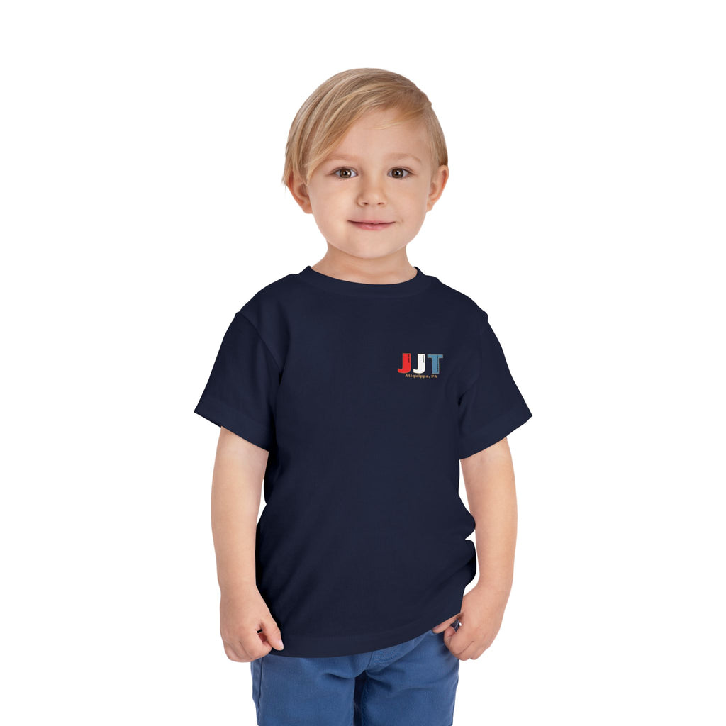 Jadran Junior Tamburitzans Toddler Tee - White and Red Lettering & Serbian Logo