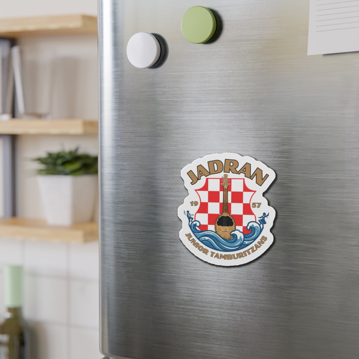 Jadran Junior Tamburitzans Crest Die-Cut Magnet
