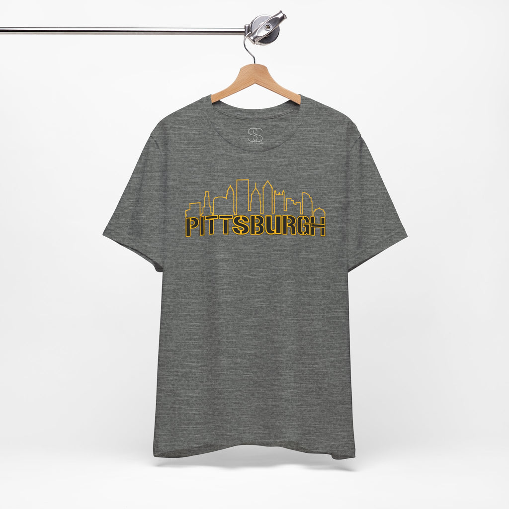 Pittsburgh Skyline T-Shirt — Gold City Outline Tee