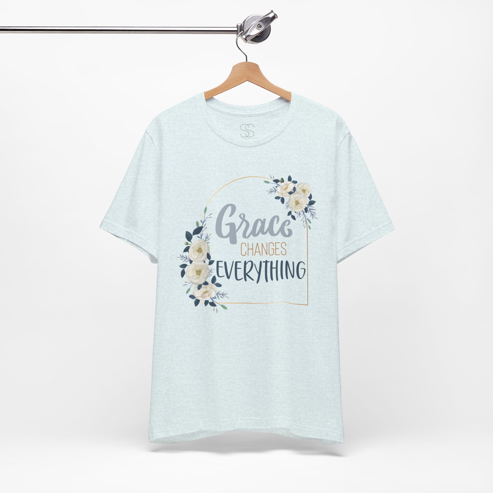 Grace Changes Everything Floral Tee