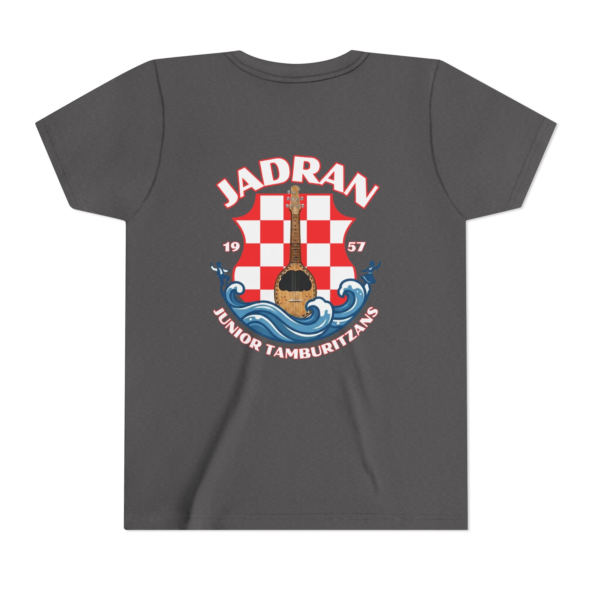 Jadran Junior Tamburitzans Kid Shirt - White and Red Lettering