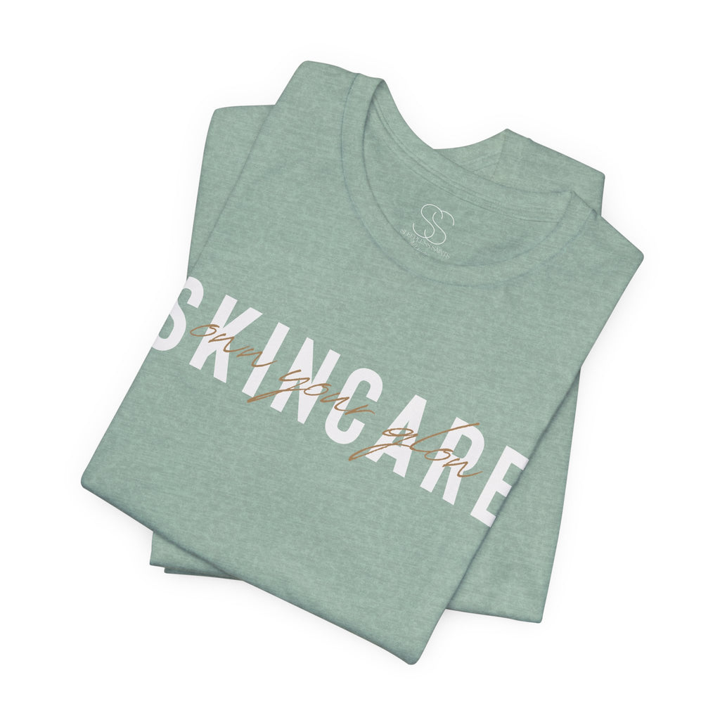 Skincare Graphic Tee — Own Your Glow Script Logo T-Shirt