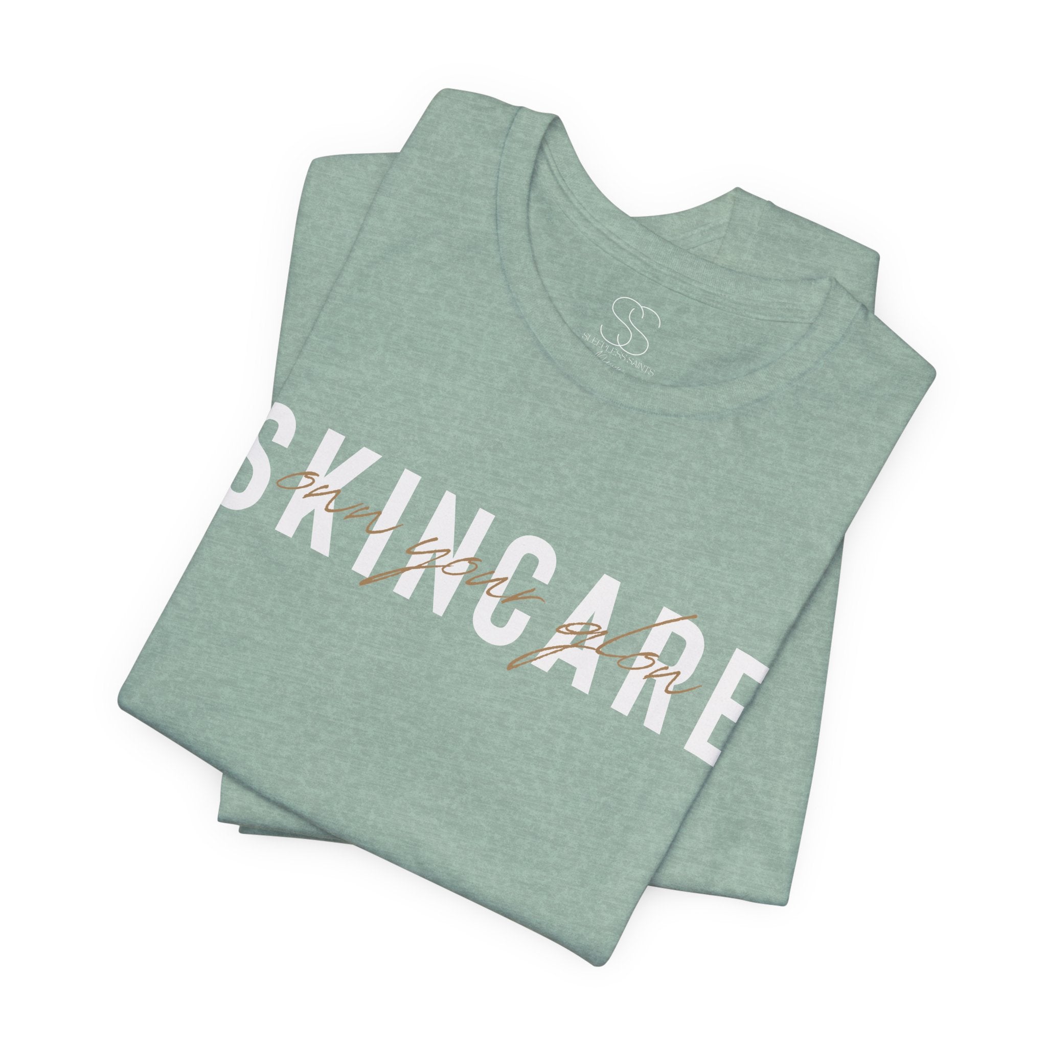 Skincare Graphic Tee — Own Your Glow Script Logo T-Shirt