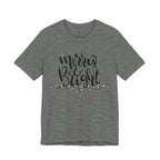 Merry & Bright Christmas Tee - Holiday Light Script T-Shirt