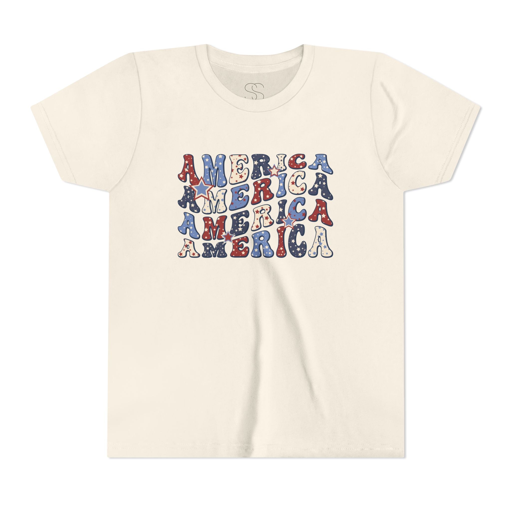 Retro 'America' Patriotic Graphic Youth T-Shirt