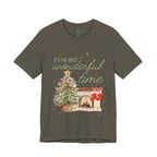 It's the Most Wonderful Time Christmas T-Shirt — Holiday Tree & Fireplace Tee