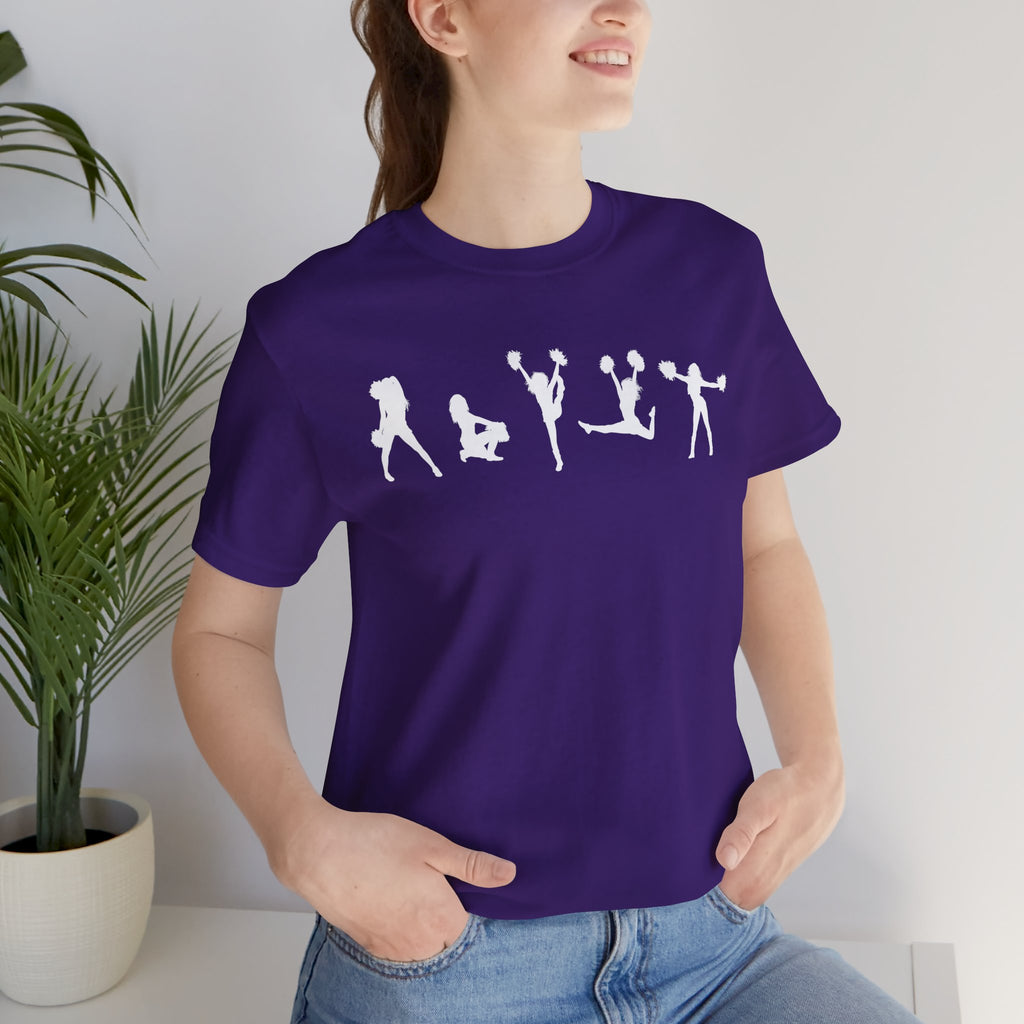 Cheer Poses T-Shirt — Cheerleading Silhouette Tee