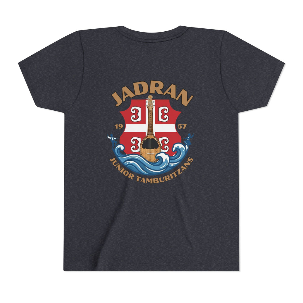 Jadran Junior Tamburitzans Kid Shirt - Tan Lettering & Serbian