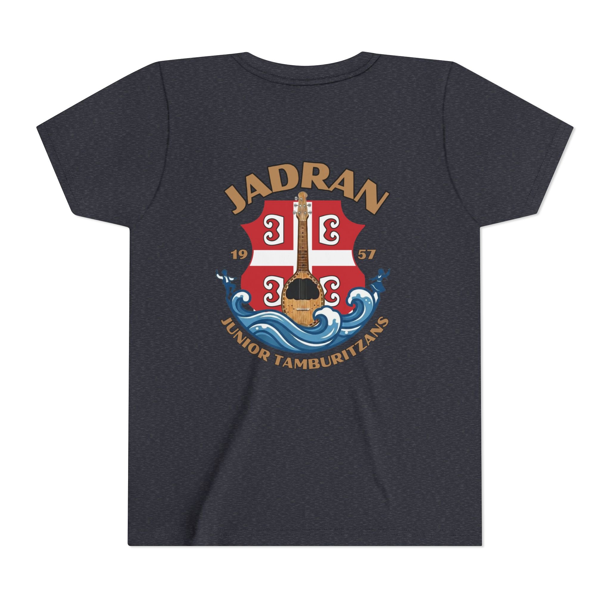 Jadran Junior Tamburitzans Kid Shirt - Tan Lettering & Serbian