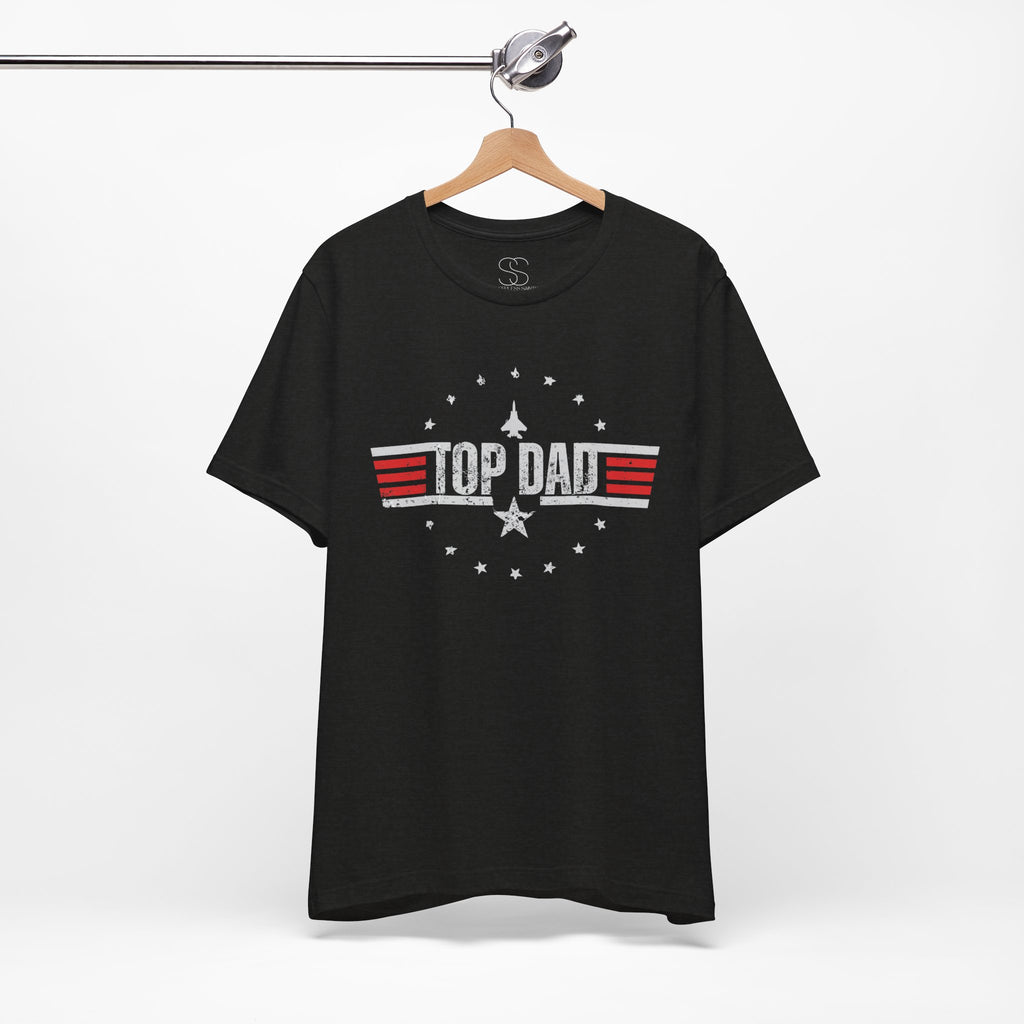 Top Dad Retro Military Stripe T‑Shirt