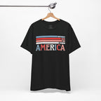 America Patriotic T-Shirt – Retro Stars & Stripes Graphic Tee