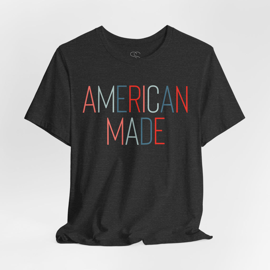 American Made Tee - Retro Red & Blue Graphic T-Shirt