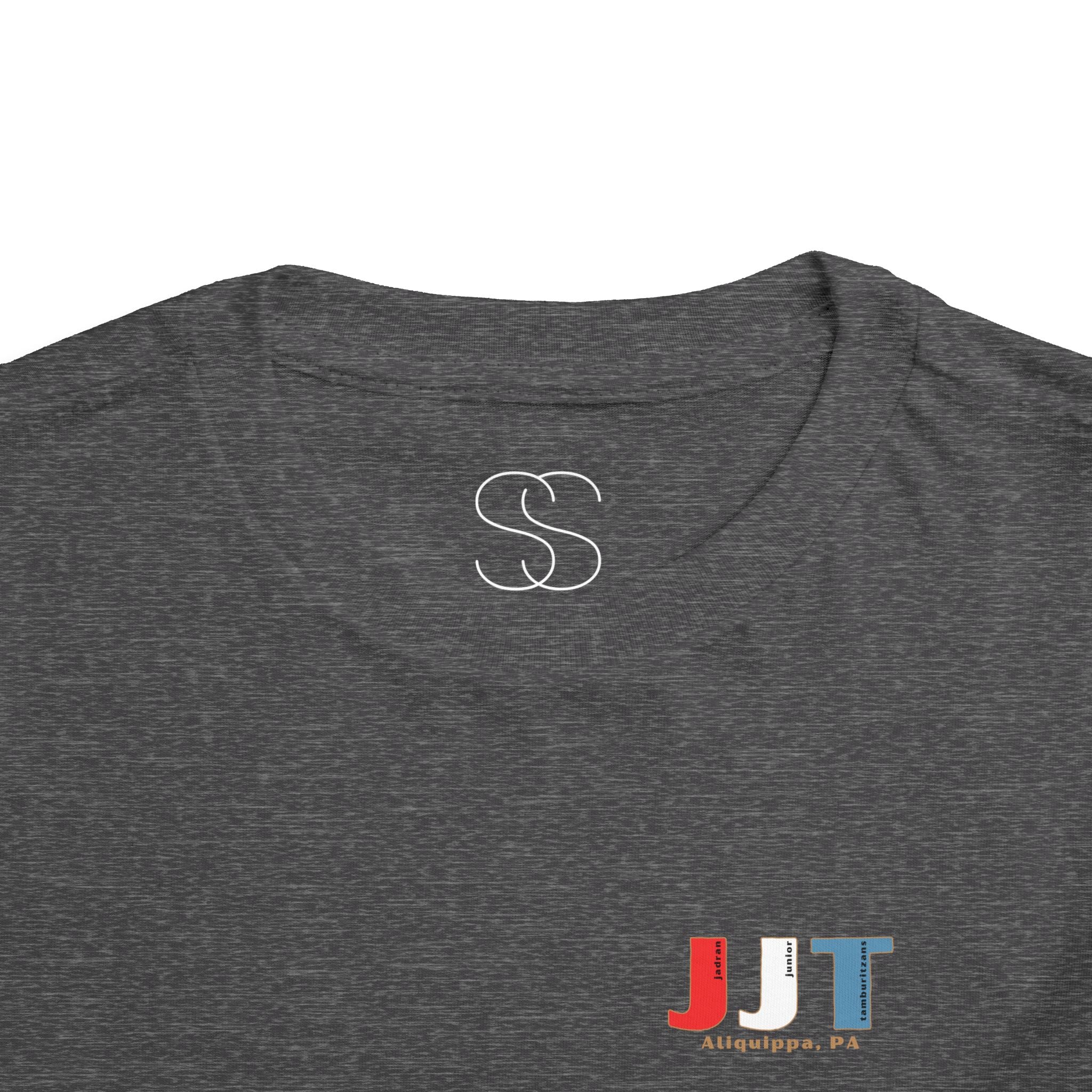 Jadran Junior Tamburitzans Toddler Tee - Tan Lettering & Serbian Logo