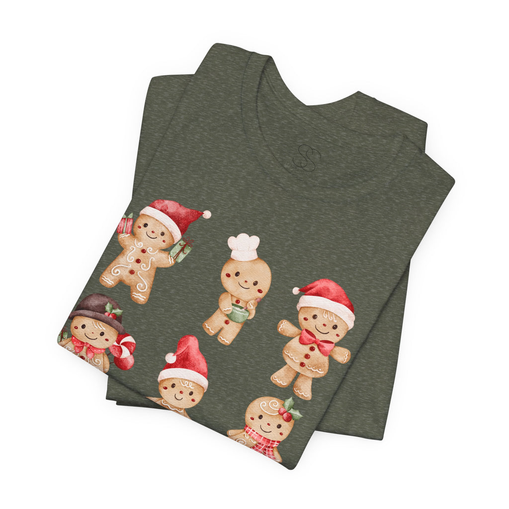 Christmas Gingerbread Characters Tee – Cute Holiday Cookie Shirt