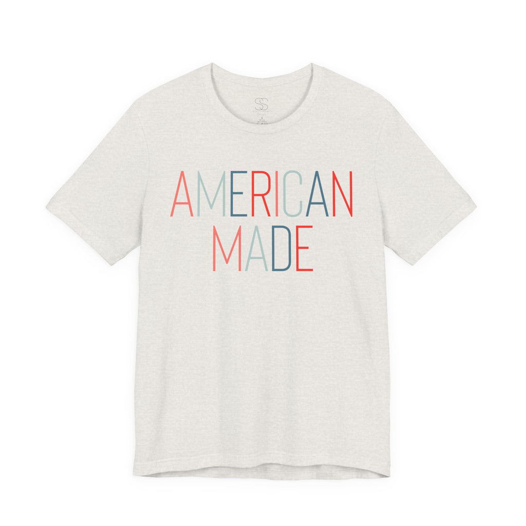 American Made Tee - Retro Red & Blue Graphic T-Shirt