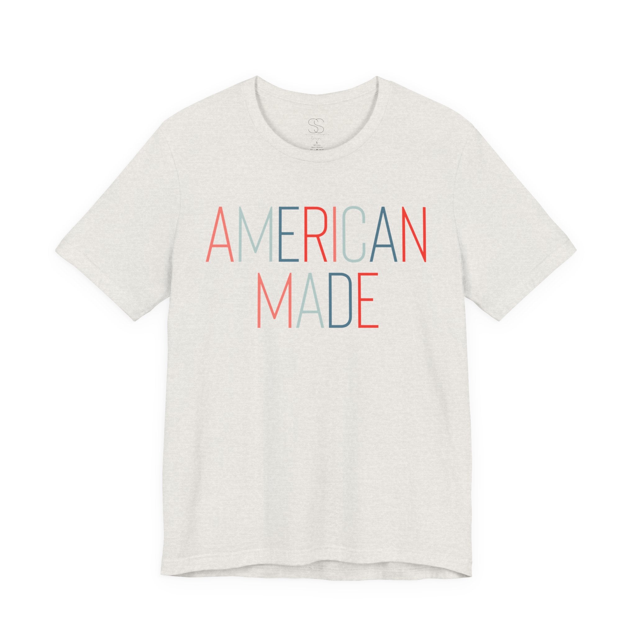 American Made Tee - Retro Red & Blue Graphic T-Shirt