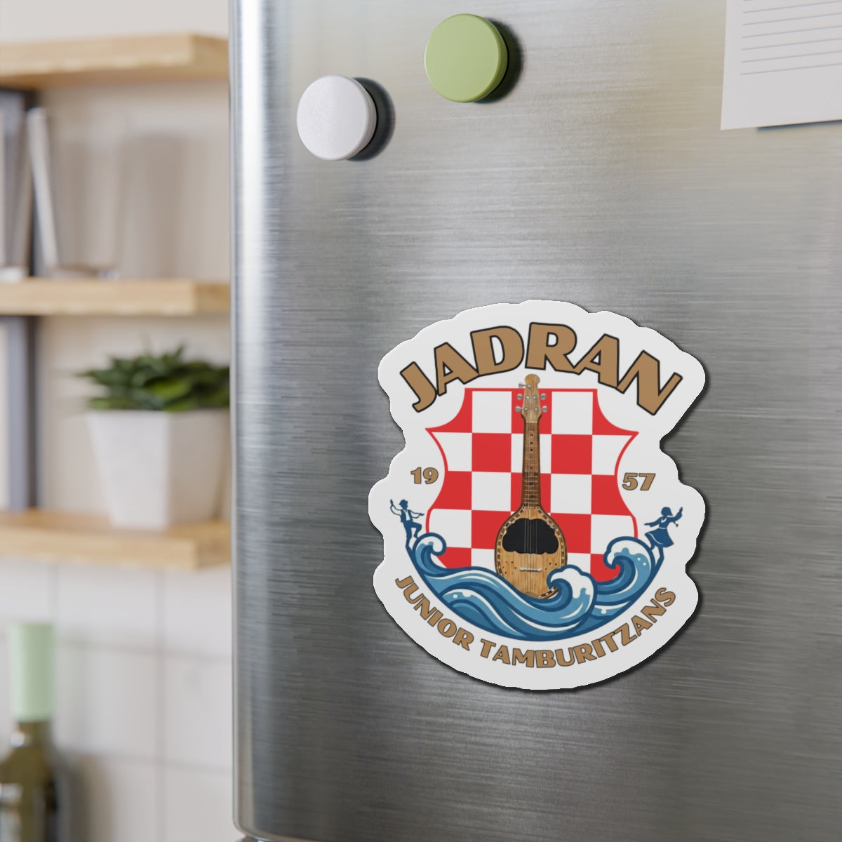 Jadran Junior Tamburitzans Crest Die-Cut Magnet