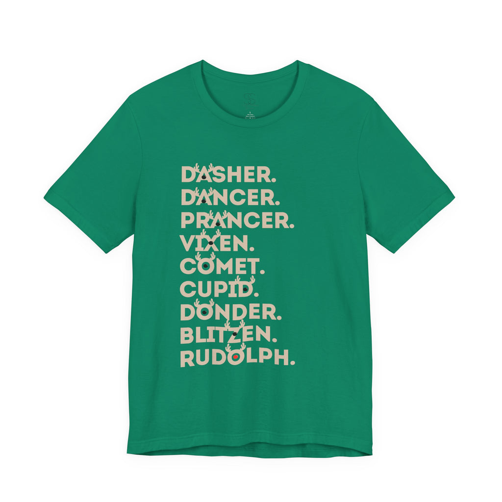 Christmas Reindeer Names Tee