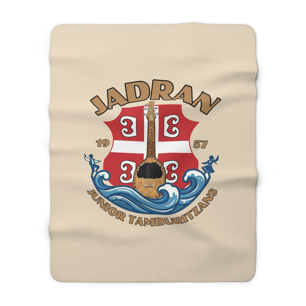 Jadran Junior Tamburitzans Sherpa Fleece Blanket - Serbian Logo
