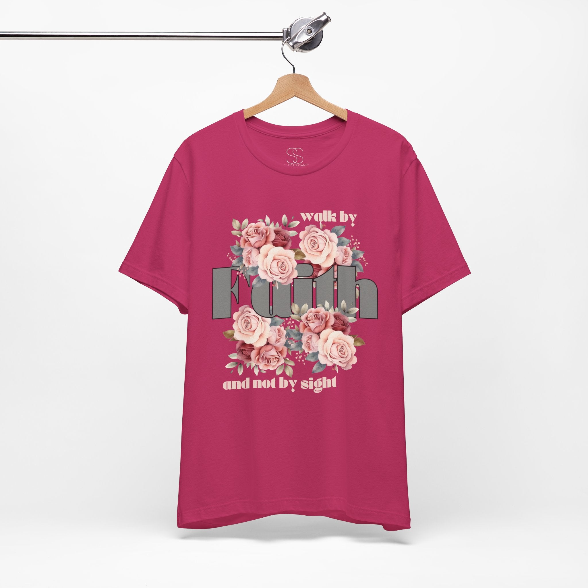Faith Floral Tee — “Walk by Faith and Not by Sight” Inspirational T‑Shirt
