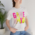 Game Day Softball T-Shirt – Bright Pink & Yellow Softball Graphic Tee