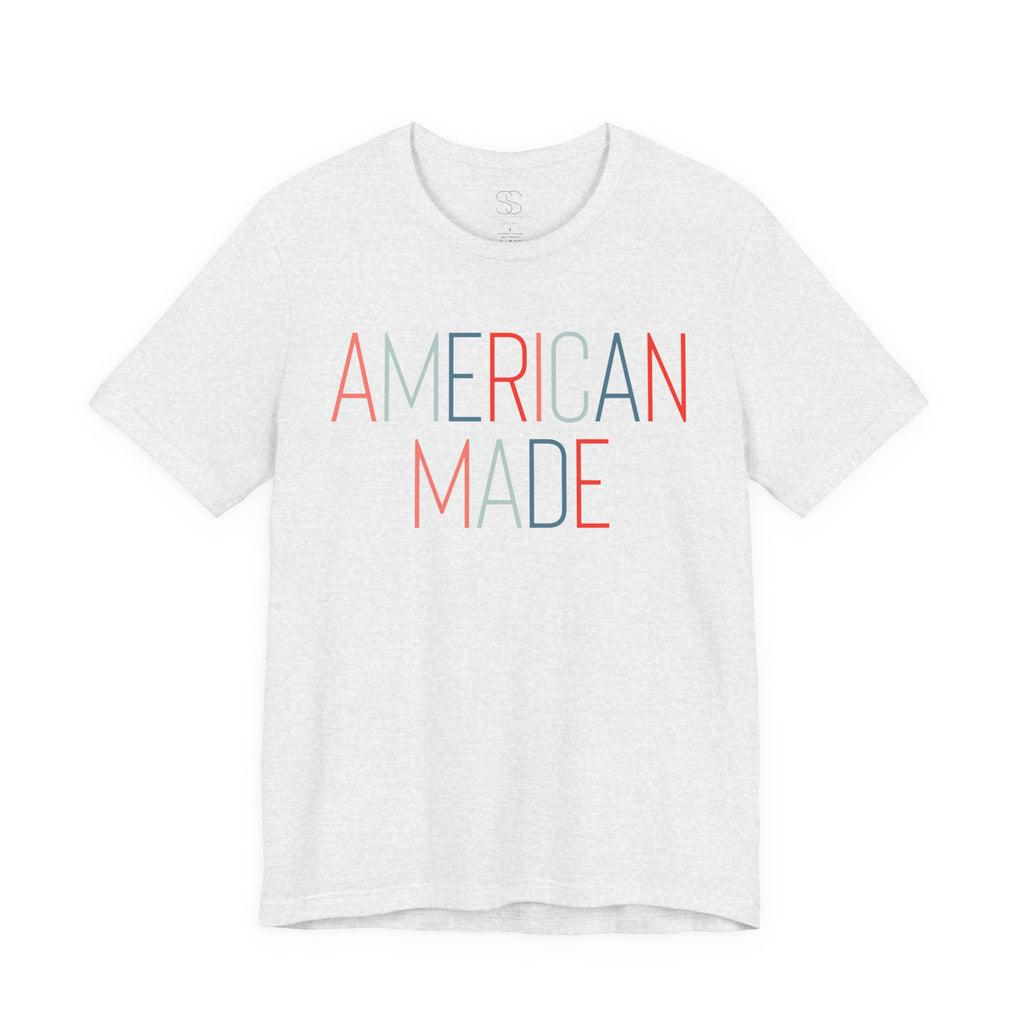 American Made Tee - Retro Red & Blue Graphic T-Shirt