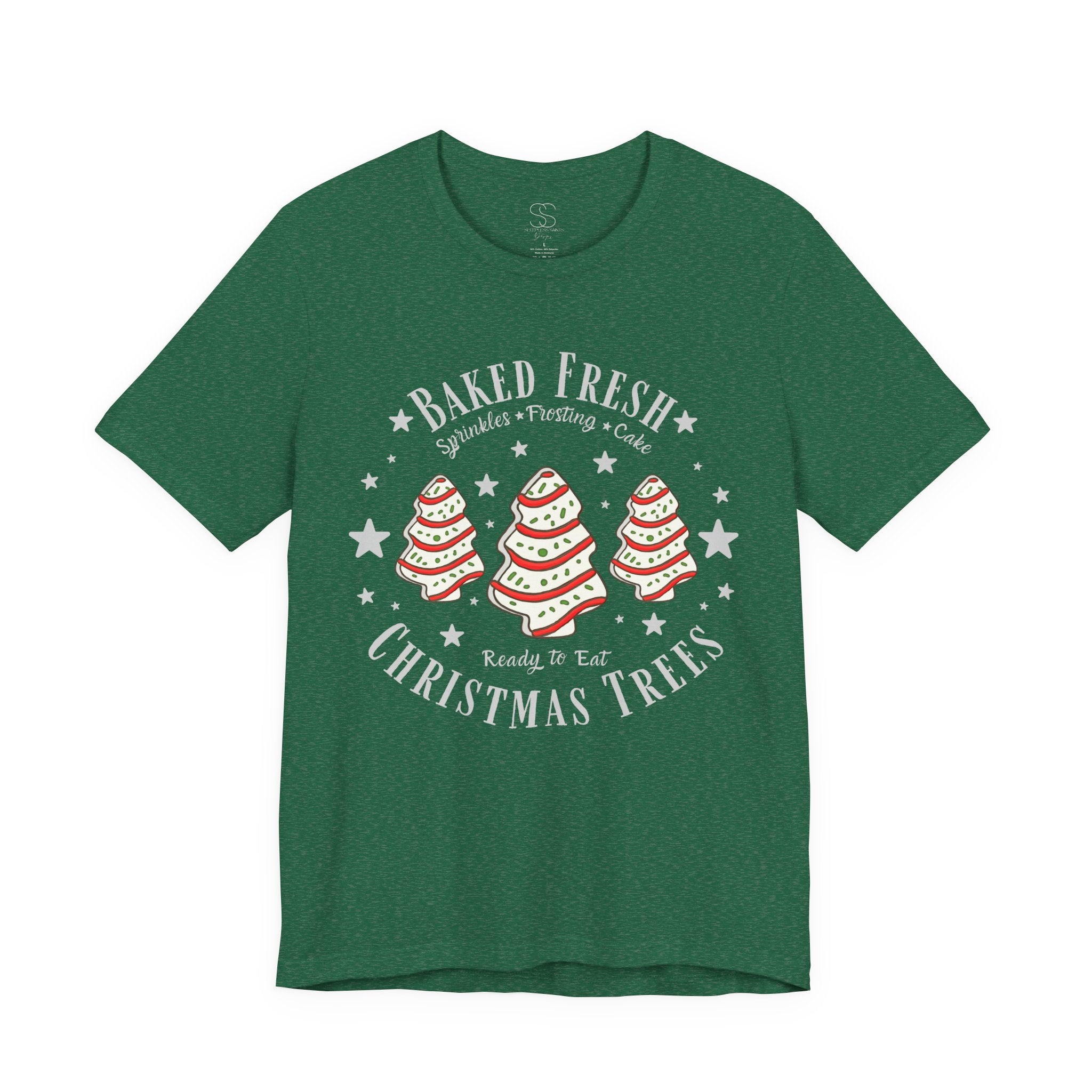 Baked Fresh Christmas Trees T-Shirt — Cute Holiday Baking Graphic Tee