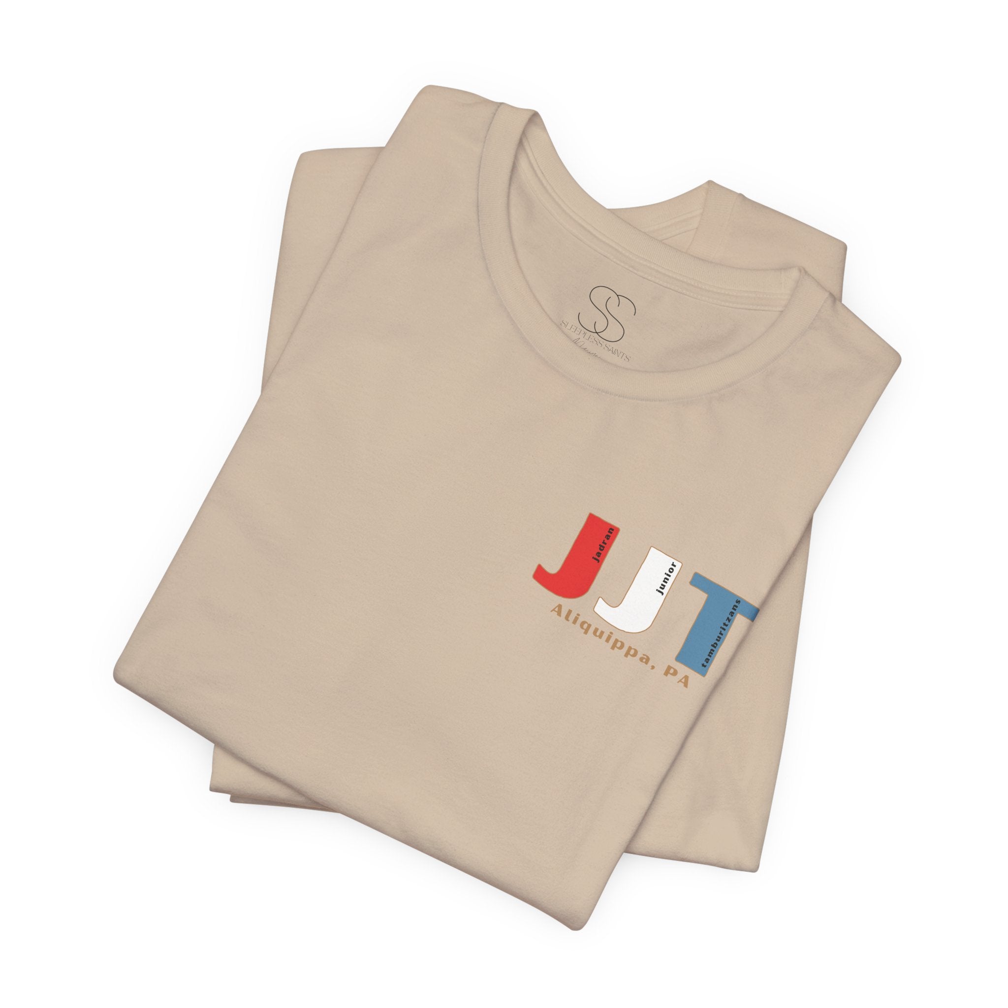 Jadran Junior Tamburitzans Adult T‑Shirt - White and Red Lettering