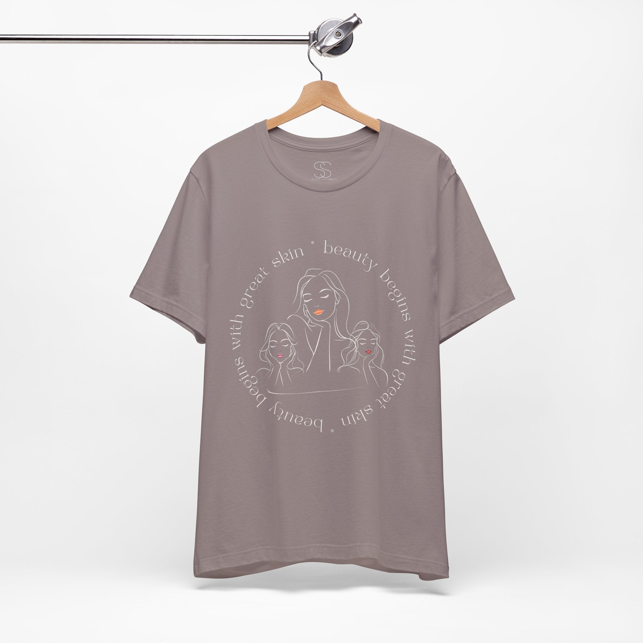 Beauty Begins With Great Skin Tee — Skincare Graphic T-Shirt
