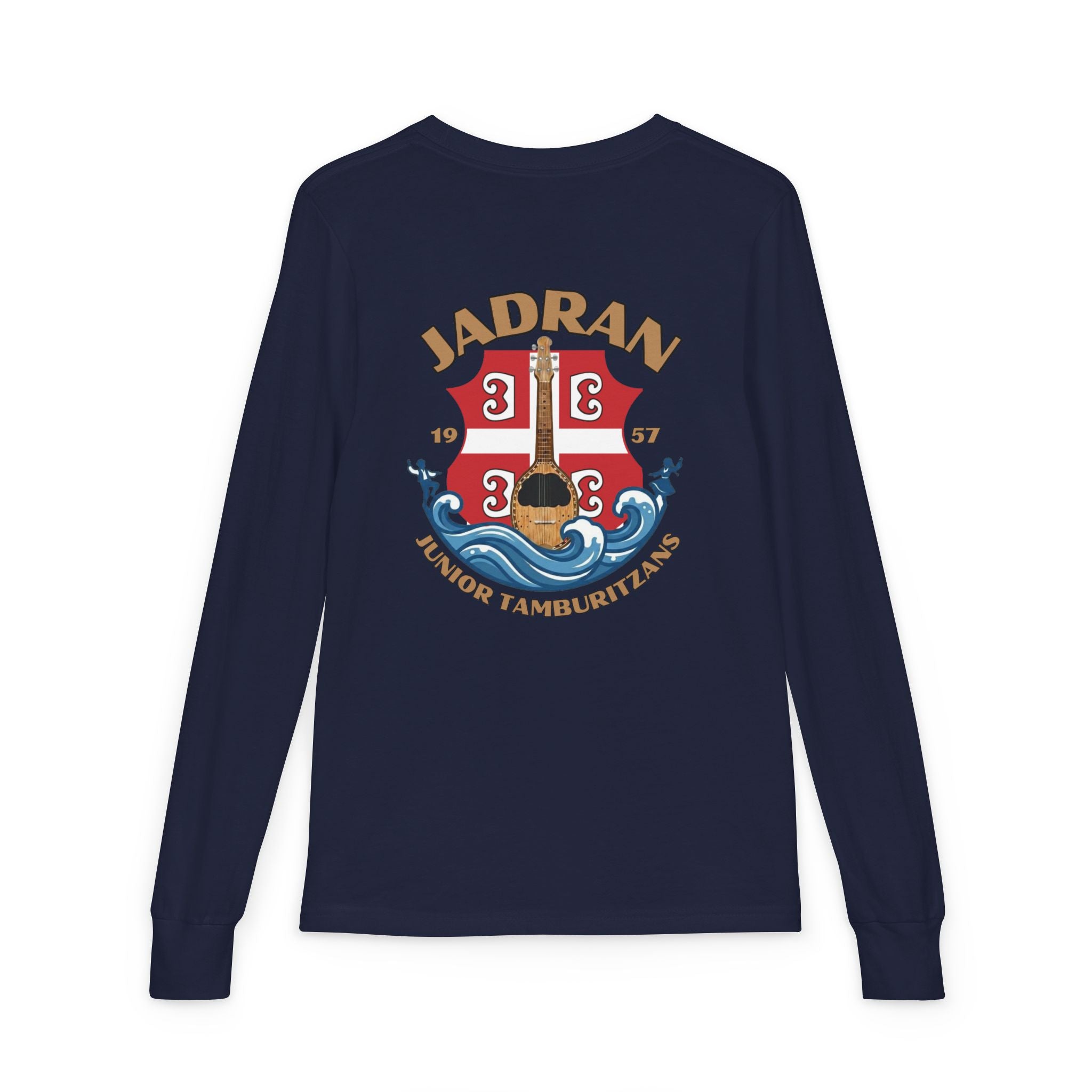 Jadran Junior Tamburitzans Youth Long Sleeve Tee - Serbian Logo