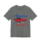 American Muscle Tee - Vintage Red Classic Car 1776 Patriotic Shirt