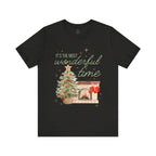 It's the Most Wonderful Time Christmas T-Shirt — Holiday Tree & Fireplace Tee