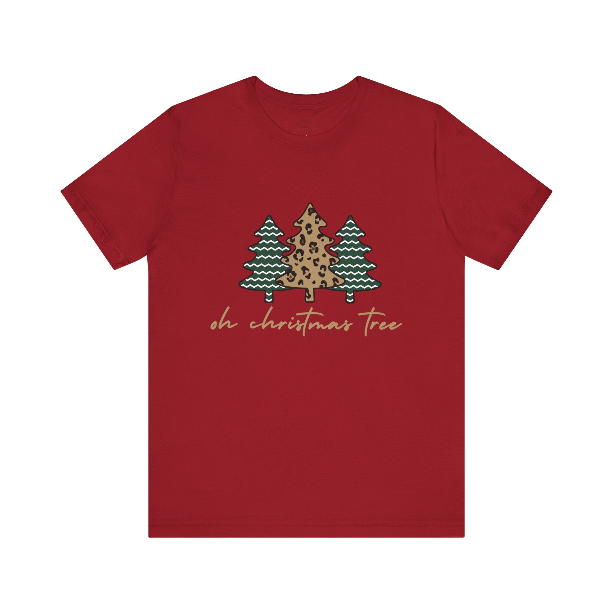 Christmas Tree Tee - "Oh Christmas Tree" Leopard & Pine Holiday T-Shirt