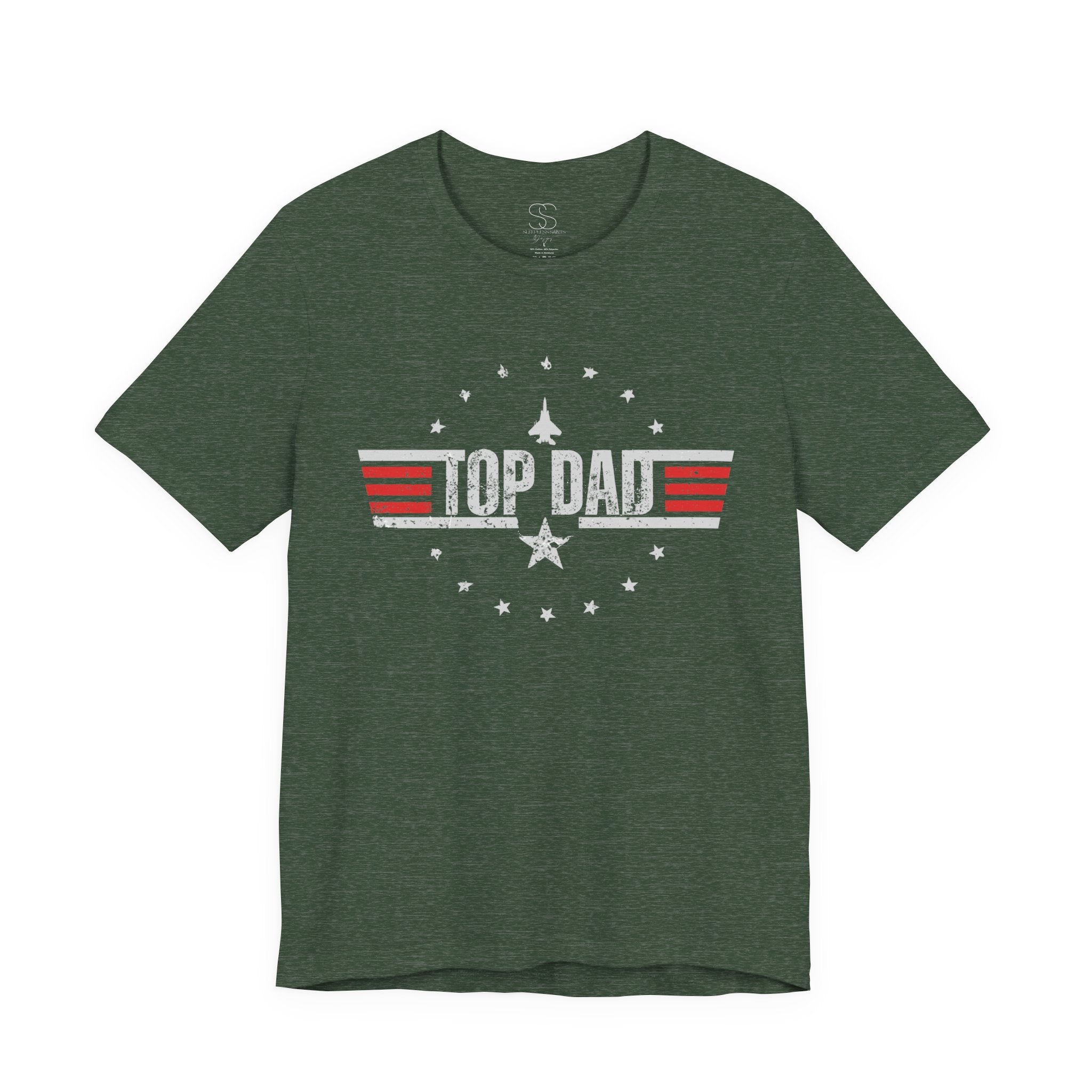 Top Dad Retro Military Stripe T‑Shirt