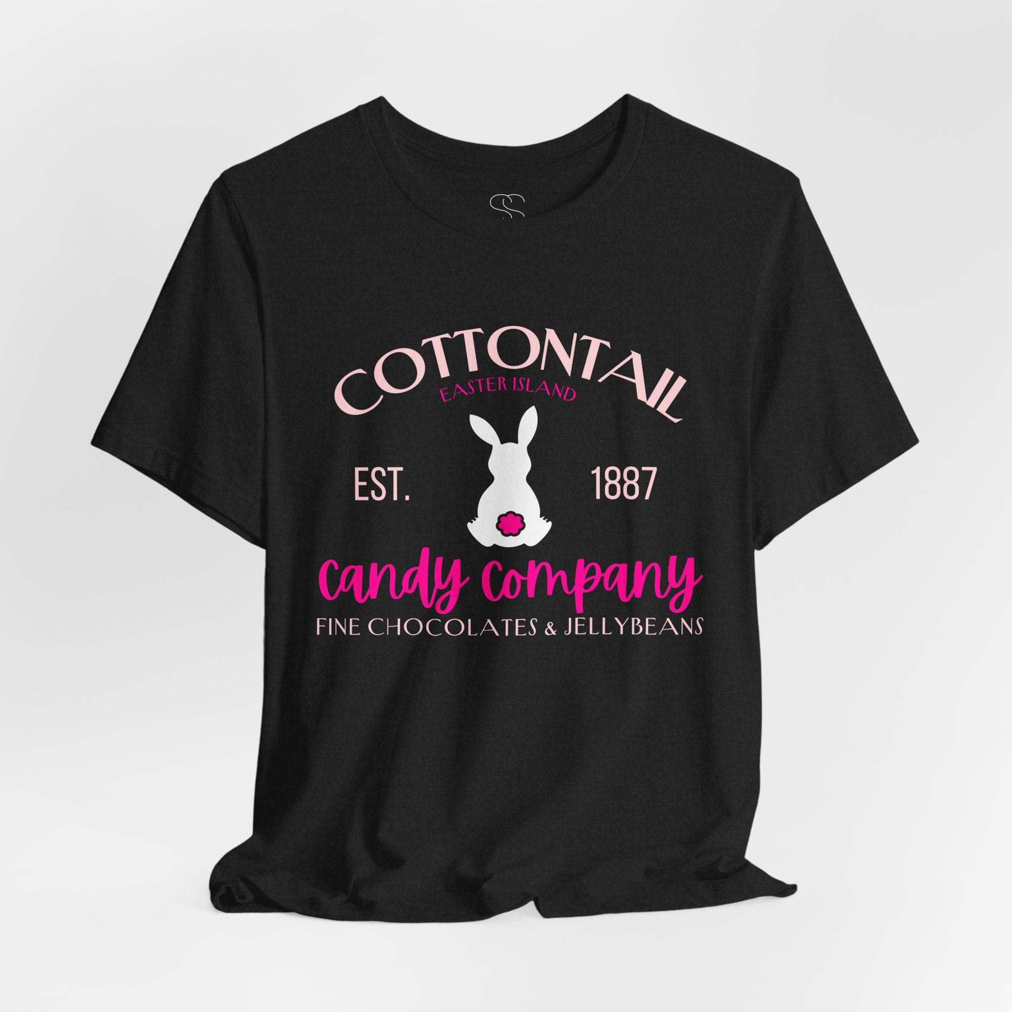 Cottontail Candy Company Tee – Cute Bunny Vintage Candy Shop Shirt