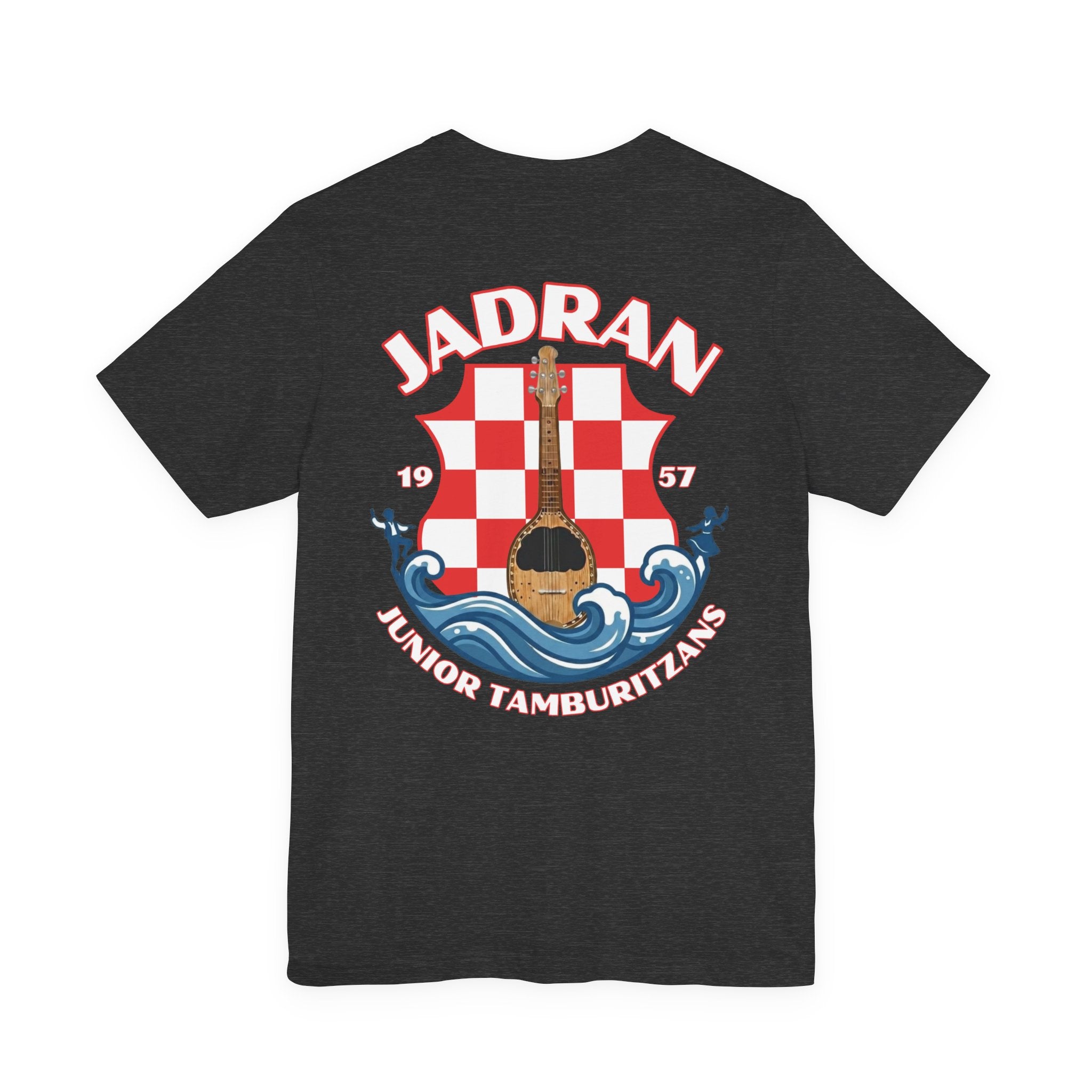 Jadran Junior Tamburitzans Adult T‑Shirt - White and Red Lettering