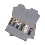 Religious Figures Lineup Tee — Saints & Clergy Portrait T-Shirt