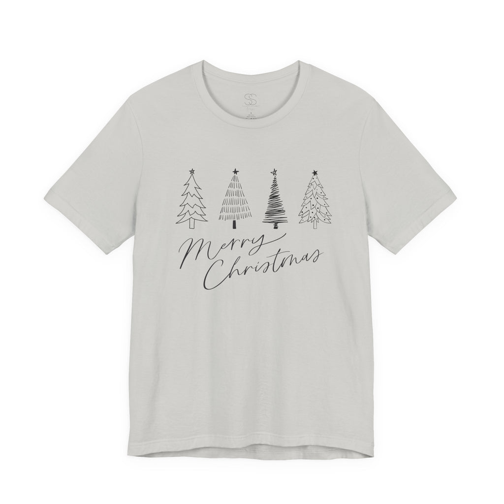 Merry Christmas Minimal Tree Tee