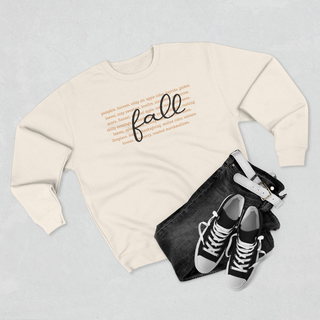 Fall Words Unisex Crewneck Sweatshirt