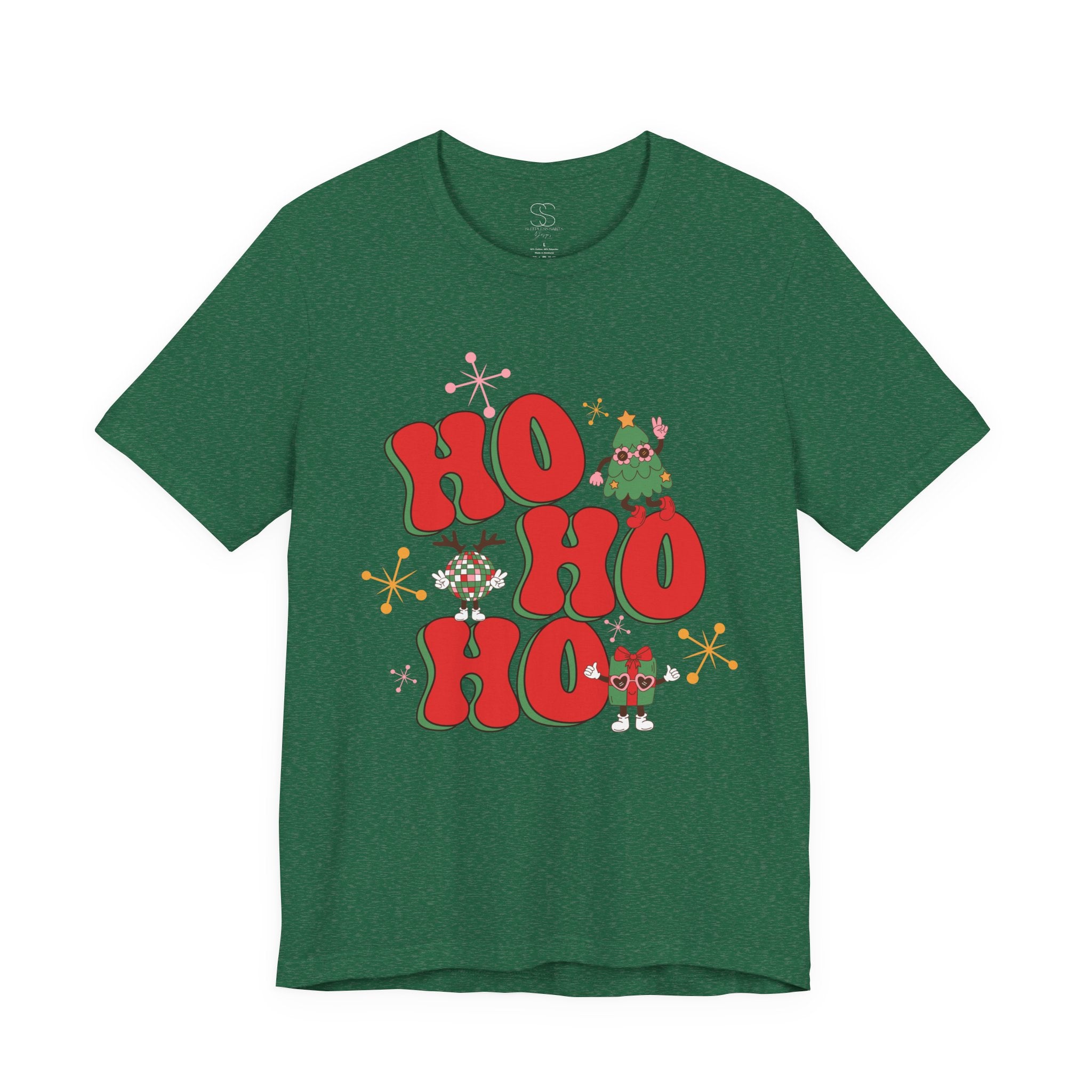 Christmas 'Ho Ho Ho' Tee – Festive Santa & Elf Holiday T-Shirt