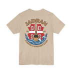 Jadran Junior Tamburitzans Adult T‑Shirt - Tan Lettering & Serbian Logo
