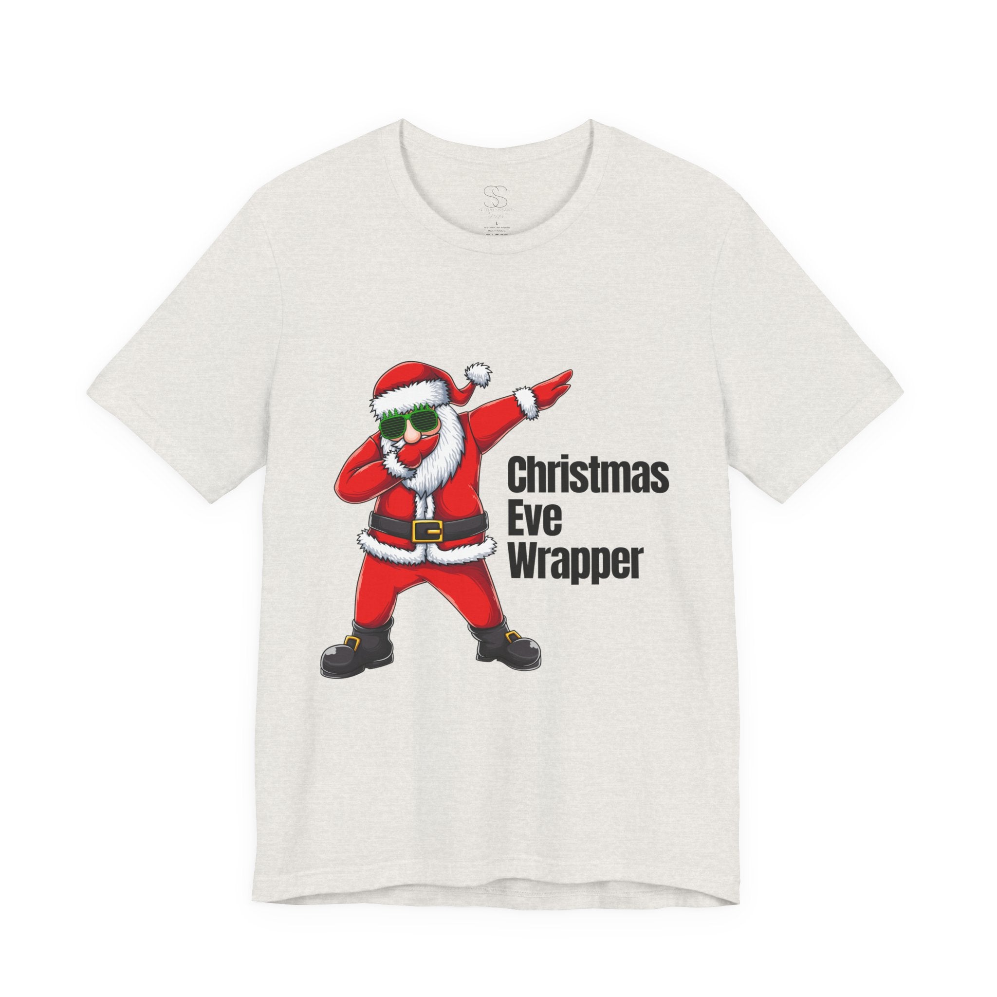 Christmas Eve Wrapper T-Shirt — Dabbing Santa Holiday Tee