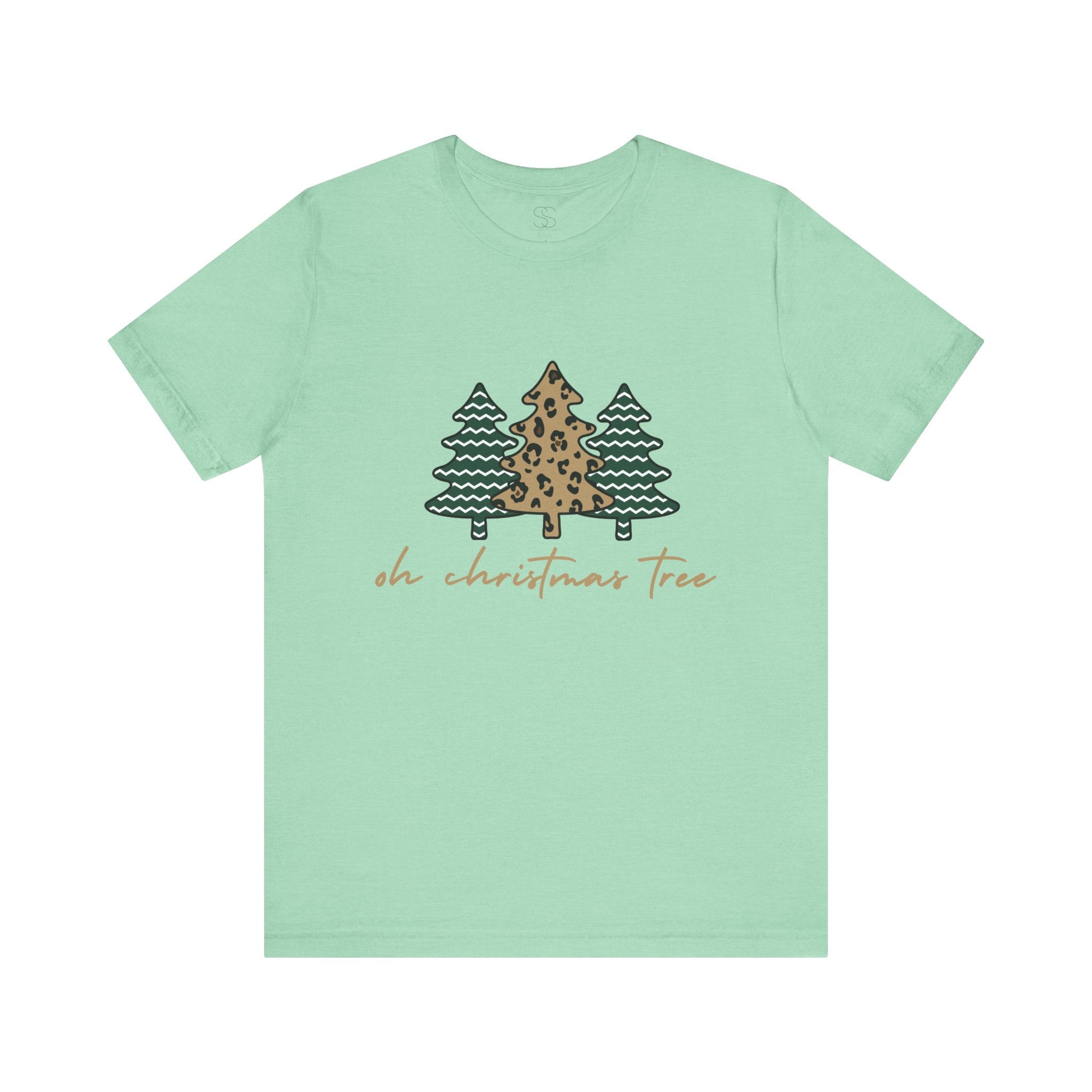 Christmas Tree Tee - "Oh Christmas Tree" Leopard & Pine Holiday T-Shirt