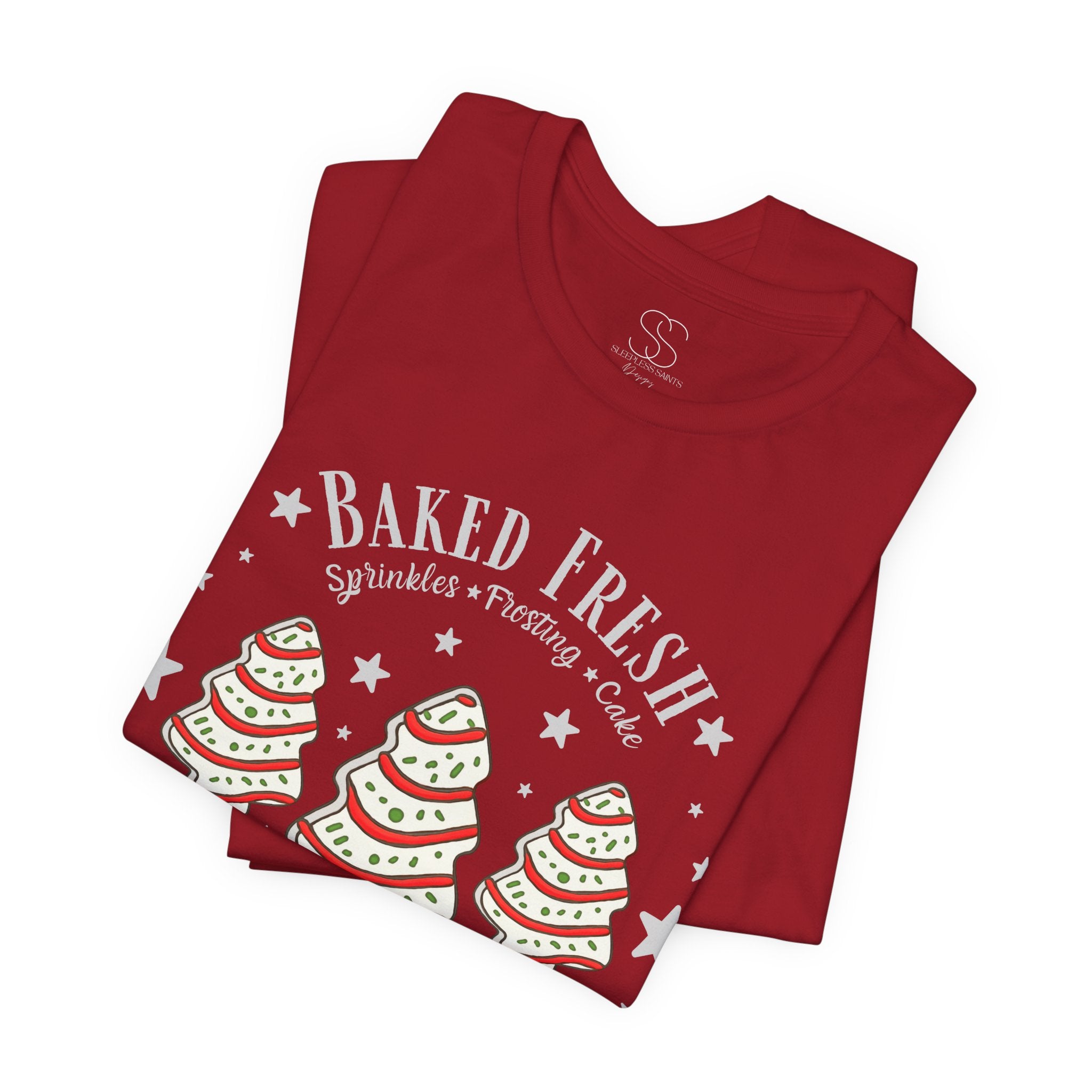 Baked Fresh Christmas Trees T-Shirt — Cute Holiday Baking Graphic Tee