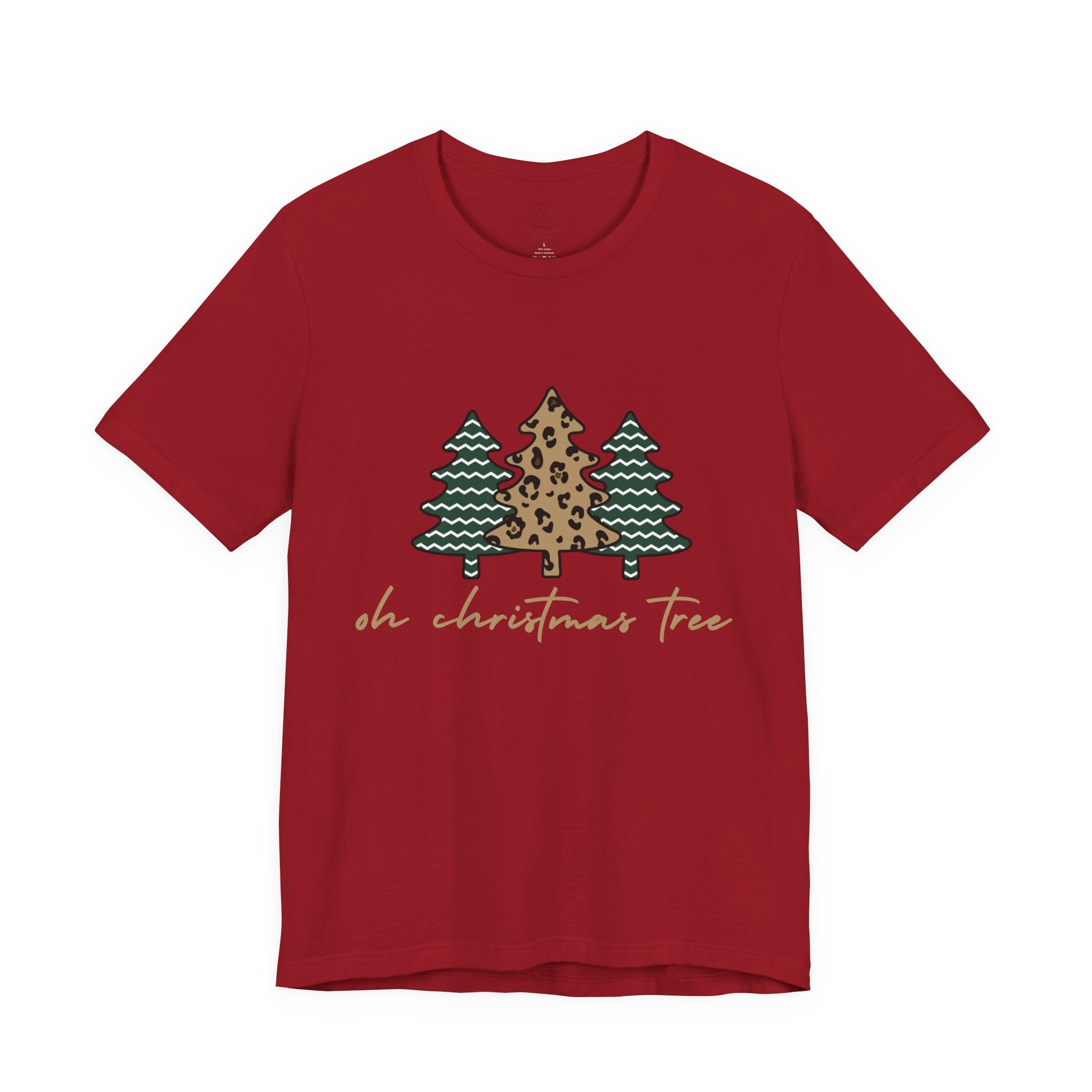 Christmas Tree Tee - "Oh Christmas Tree" Leopard & Pine Holiday T-Shirt