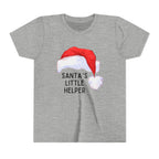 Youth Tee — "Santa's Little Helper" Christmas Santa Hat Holiday Shirt