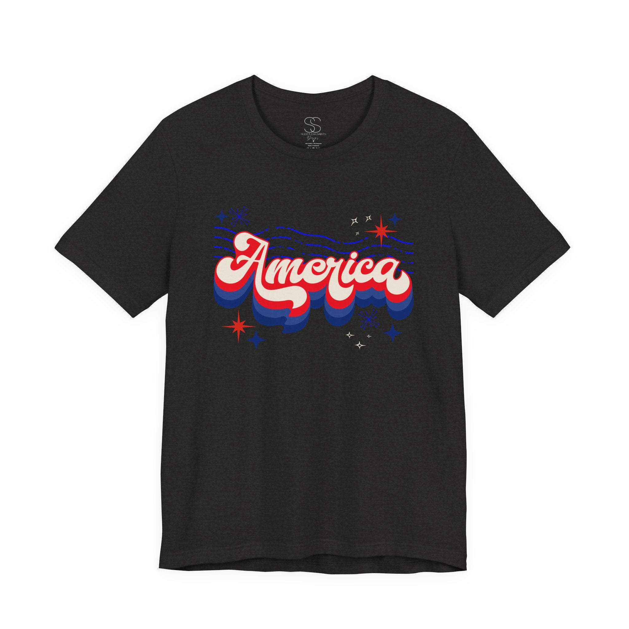 America Retro Graphic Tee - Patriotic 4th of July T-Shirt
