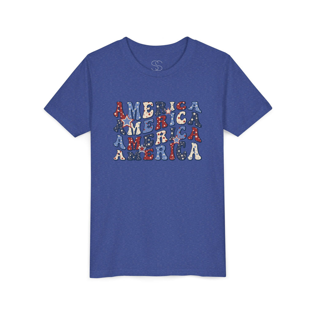 Retro 'America' Patriotic Graphic Youth T-Shirt