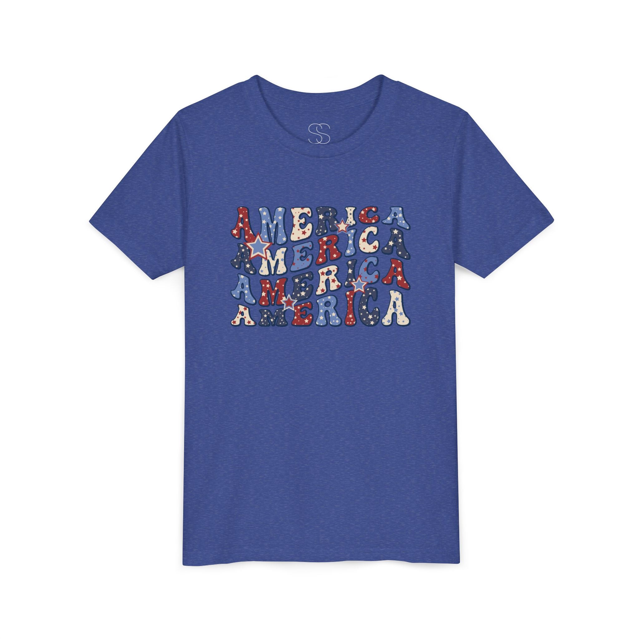 Retro 'America' Patriotic Graphic Youth T-Shirt