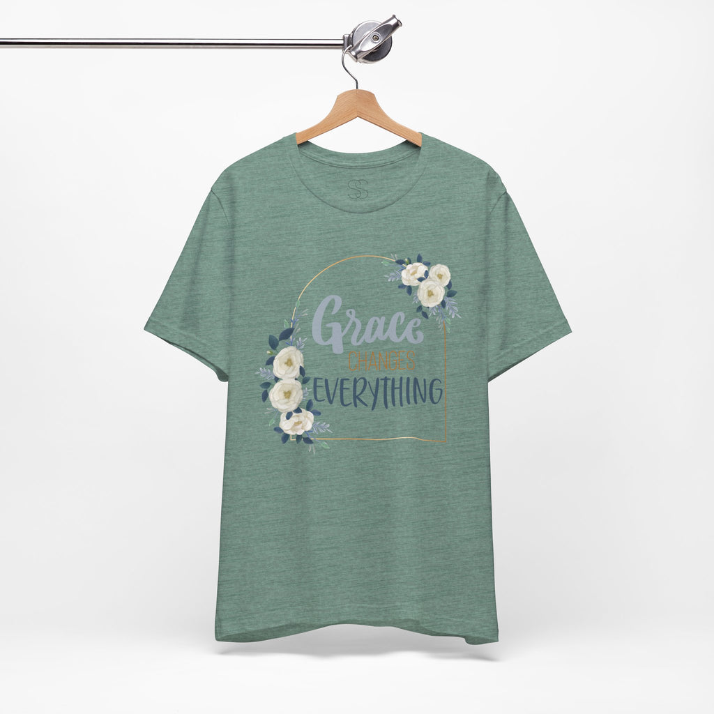 Grace Changes Everything Floral Tee